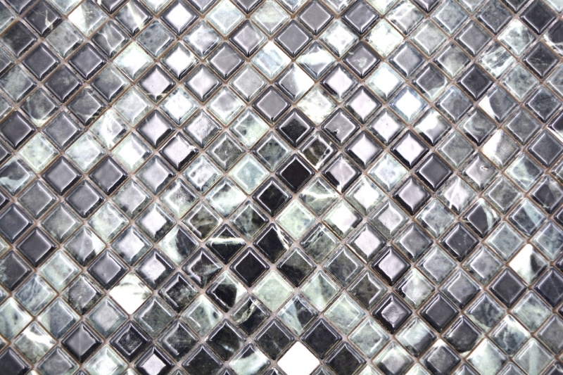 Piastrelle di ceramica a mosaico Jasba verde alpi lucido effetto marmo parete cucina piastrelle bagno parete doccia / 10 tappetini a mosaico