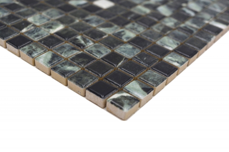 Piastrelle di ceramica a mosaico Jasba verde alpi lucido effetto marmo parete cucina piastrelle bagno parete doccia / 10 tappetini a mosaico