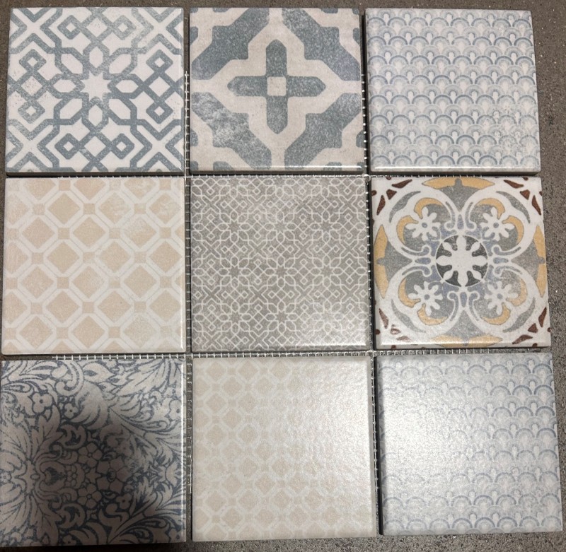 Motivo a mano Jasba Motivo a mosaico in ceramica gres multicolore opaco look retrò cucina bagno doccia MOSJBPV20_m