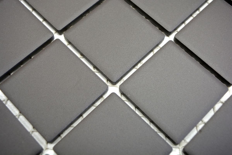 Piastrella a mosaico in ceramica marrone non smaltata per parete cucina bagno MOS14-CU253_f