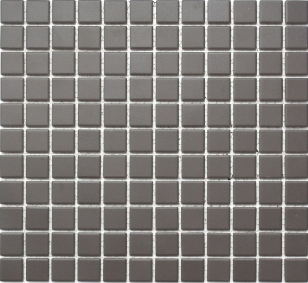Piastrella a mosaico in ceramica grigio-marrone non smaltata antiscivolo piastrella per bagno piastrella per pavimento piastrella per cucina - MOS18-CU050