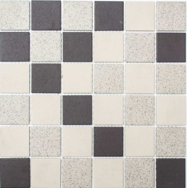 Piastrella di mosaico in ceramica grigio beige chiaro non smaltata MOS16-2011_f