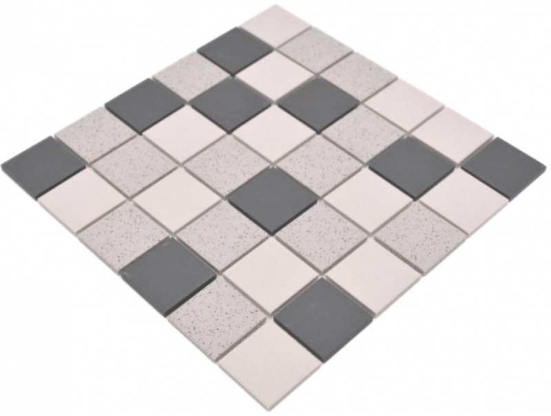 Piastrella di mosaico in ceramica grigio beige chiaro non smaltata MOS16-2011_f