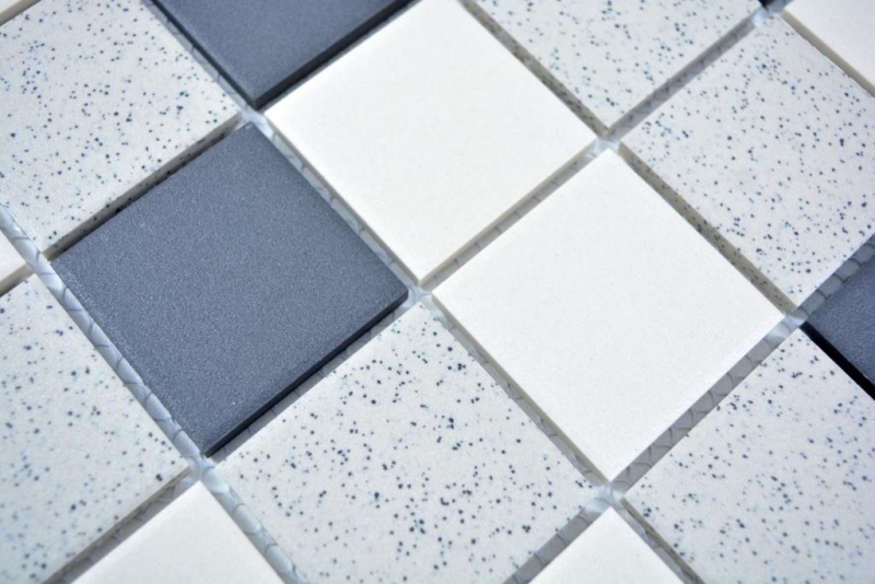 Piastrella di mosaico in ceramica grigio beige chiaro non smaltata MOS16-2011_f