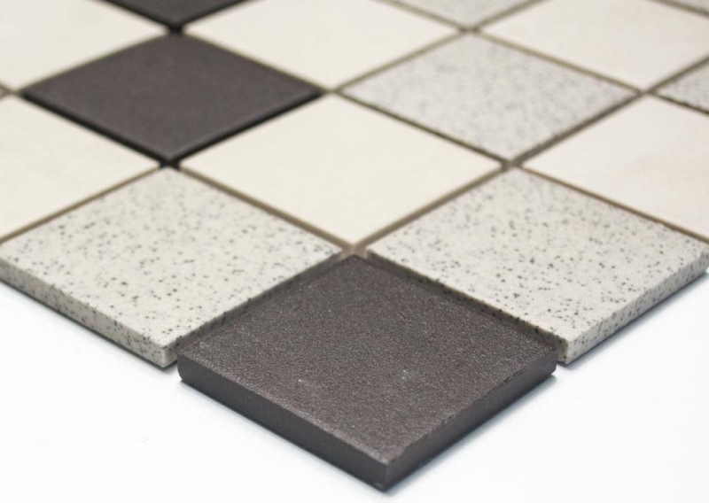 Piastrella di mosaico in ceramica grigio beige chiaro non smaltata MOS16-2011_f