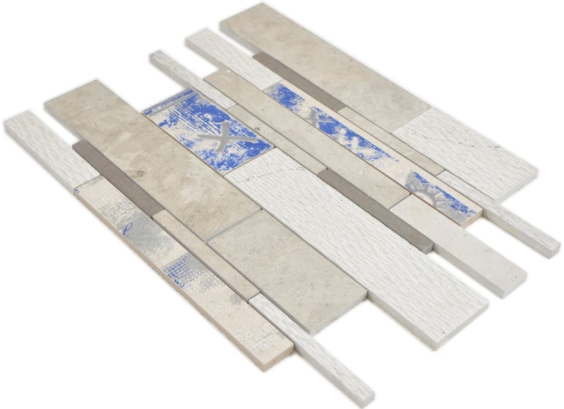Misto marmo/ceramica grigio 3F mosaico piastrelle parete backsplash cucina bagno MOS180-D09STG_f