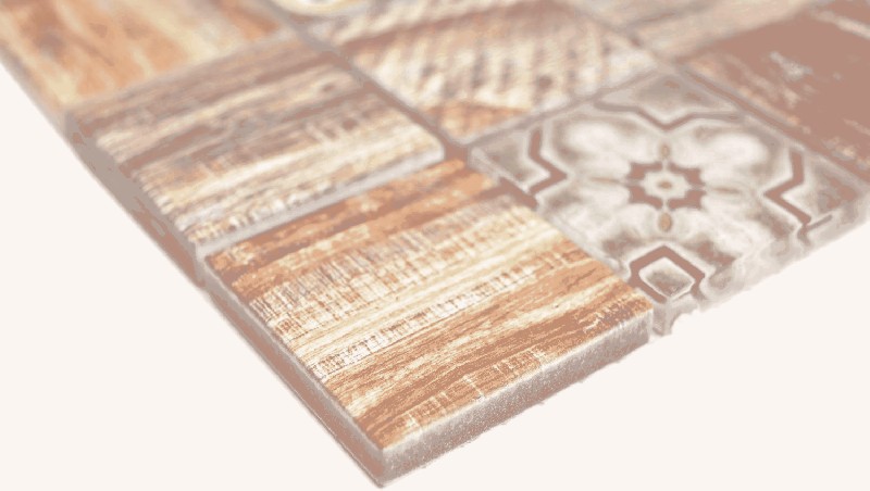 Campione a mano quadrato Crystal mix brown wall backsplash Mos160-w200_m