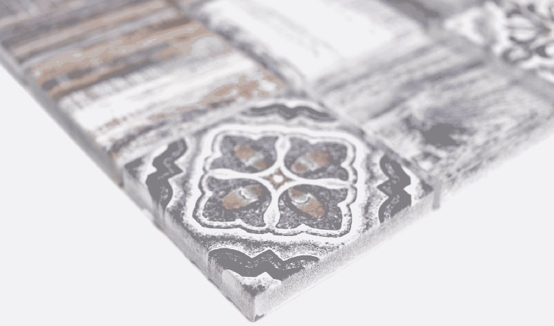 Disegno a mano quadrato Crystal mix blue wall tile backsplash Mos160-w400_m