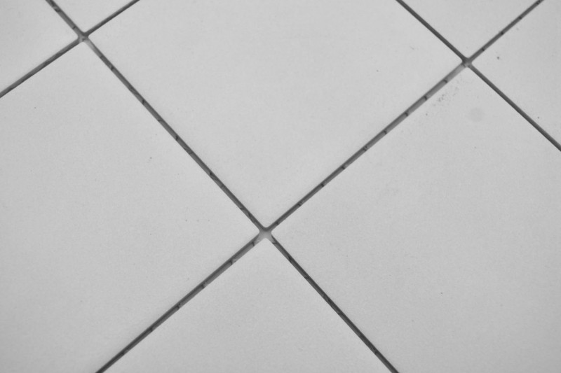 Campione a mano di piastrelle di mosaico in ceramica bianca MOS22-0102-R10_m