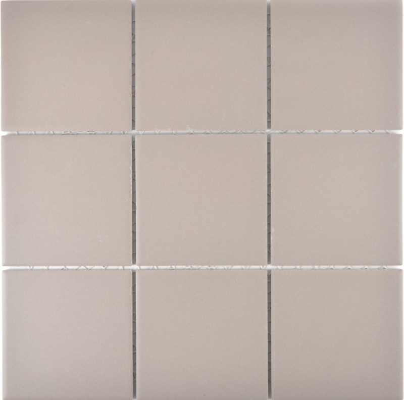Piastrella di mosaico in ceramica grigio chiaro non smaltata MOS22-1204