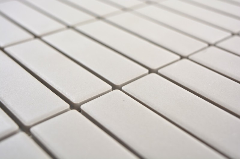 Piastrella di mosaico dipinta a mano in ceramica tondino grigio chiaro non smaltato MOS24-1202