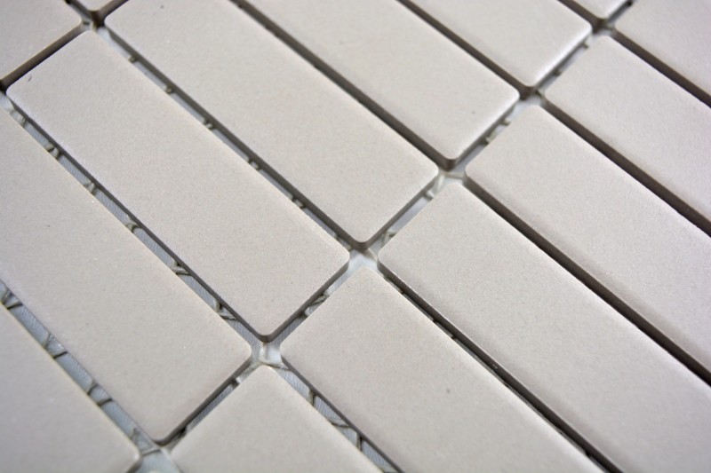 Piastrella di mosaico dipinta a mano in ceramica tondino grigio chiaro non smaltato MOS24-1202
