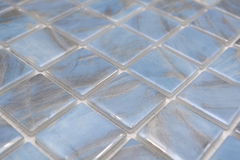 Mosaico piscina mosaico piscina mosaico vetro mosaico marmorizzato shimmer grigio crema argento parete pavimento cucina bagno doccia MOS220-71382U