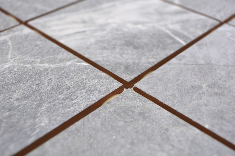 Ceramico mosaico grigio antracite opaco effetto pietra Piastrella MOS22-BH172_f | 10 tessere di mosaico