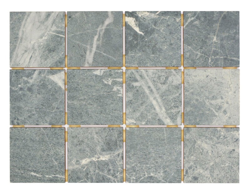 Mosaico ceramico grigio-verde effetto pietra opaca Piastrella MOS22-BH395_f | 10 tessere di mosaico