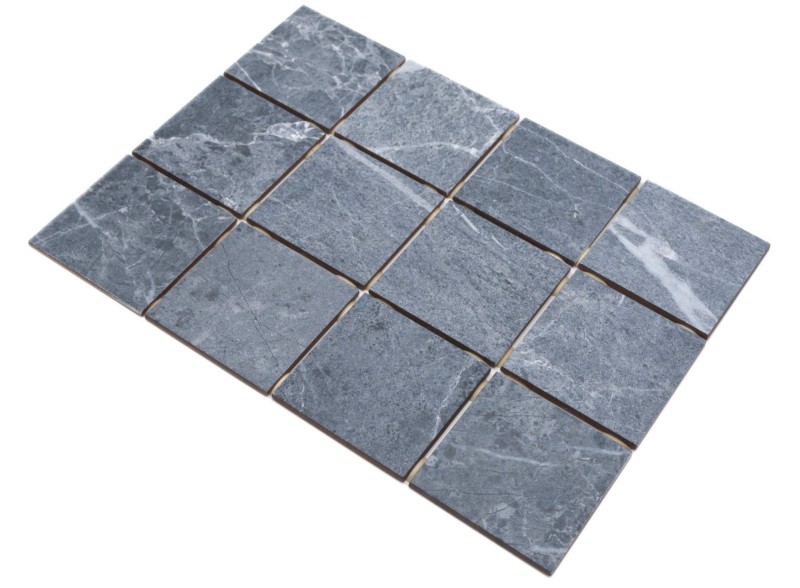 Mosaico ceramico grigio blu opaco effetto pietra Piastrella MOS22-BH808_f | 10 tessere di mosaico