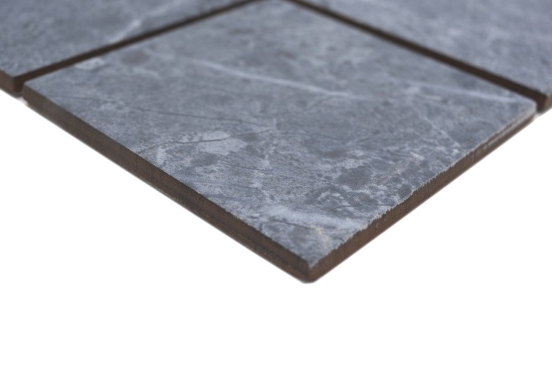 Mosaico ceramico grigio blu opaco effetto pietra Piastrella MOS22-BH808_f | 10 tessere di mosaico
