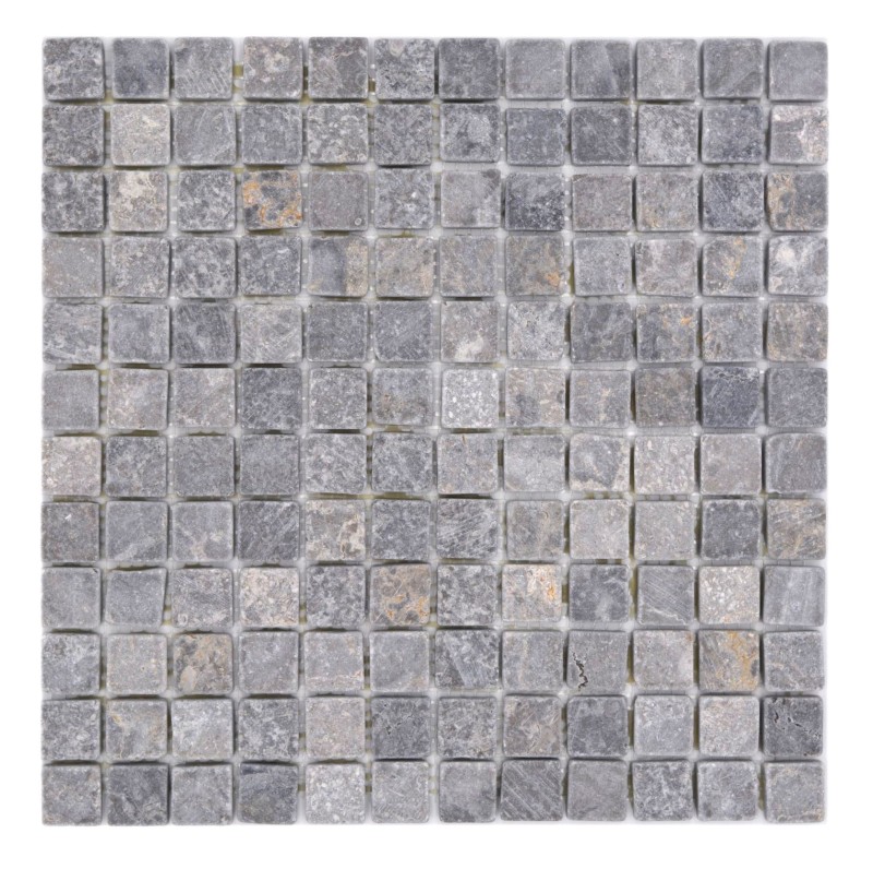 Marmo mosaico Grigio chiaro Grigio Antracite Pietra naturale Antica MOS36-TN23_f