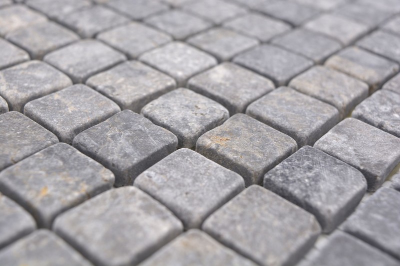Marmo mosaico Grigio chiaro Grigio Antracite Pietra naturale Antica MOS36-TN23_f