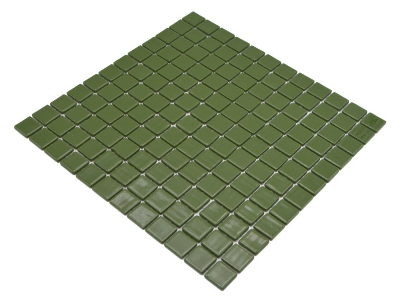 Mosaico piscina piastrella di mosaico piscina verde oliva verde muschio parete doccia SPAGNA - MOS220-25602U_f