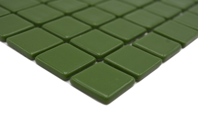 Mosaico piscina piastrella di mosaico piscina verde oliva verde muschio parete doccia SPAGNA - MOS220-25602U_f