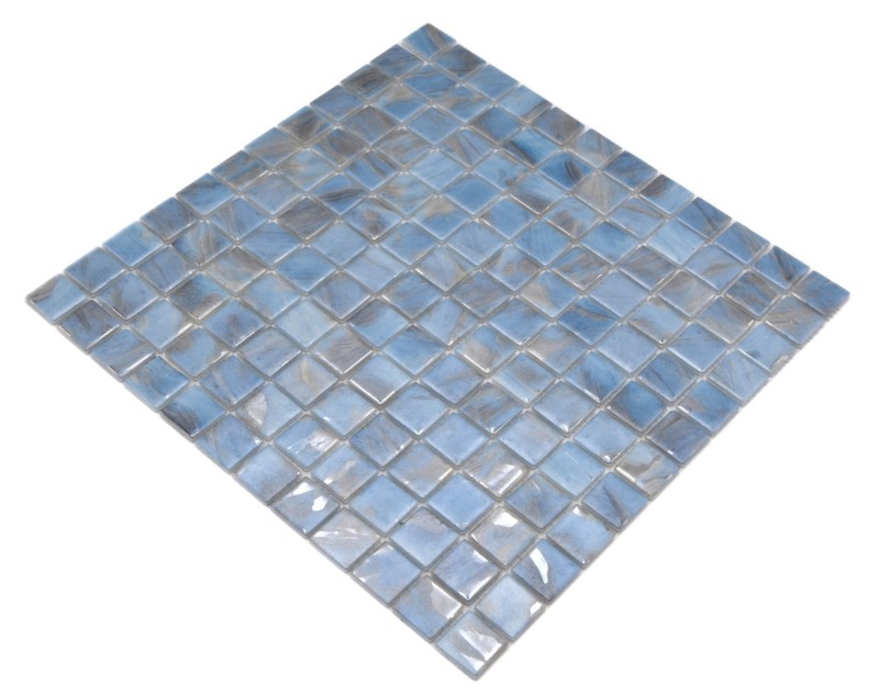 Mosaico piastrelle piscina mosaico piscina mosaico azzurro marmorizzato grigio crema argento shimmer parete doccia SPAGNA - MOS220-71252U_f
