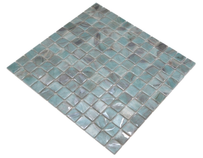 Mosaico piastrelle piscina mosaico piscina mosaico turchese blu grigio crema argento shimmer parete doccia SPAGNA - MOS220-71253U_f
