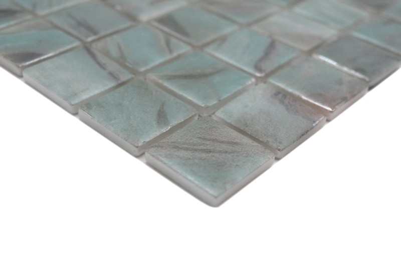 Mosaico piastrelle piscina mosaico piscina mosaico turchese blu grigio crema argento shimmer parete doccia SPAGNA - MOS220-71253U_f