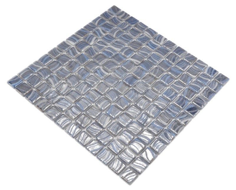 Mosaico piastrelle piscina mosaico piscina mosaico argento blu lucido argento metallico parete doccia SPAGNA - MOS220-78250U_f