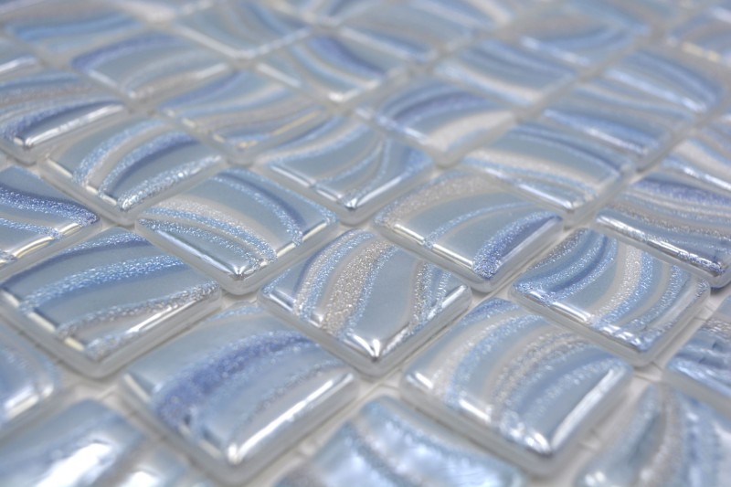 Mosaico piastrelle piscina mosaico piscina mosaico azzurro argento lucido metallico parete doccia SPAGNA - MOS220-78251U_f