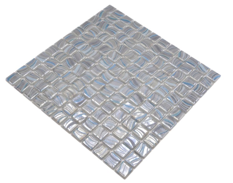 Mosaico piscina piastrella di mosaico argento blu oro turchese accenti doccia parete SPAGNA - MOS220-78254U_f