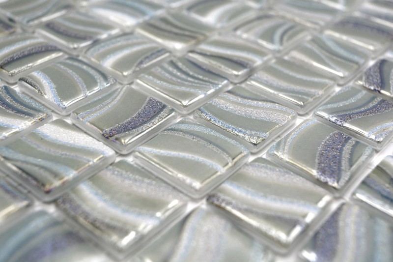 Mosaico piastrelle piscina mosaico piscina mosaico verde chiaro bluastro metallico parete doccia SPAGNA - MOS220-78256U_f