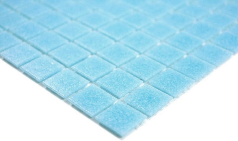 Campione a mano di piastrelle di mosaico per piscina mosaico di vetro mosaico blu cielo carta incollata - MOS200-A12-P_m