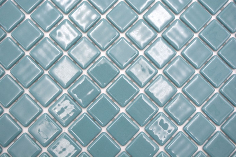 Campione a mano piastrelle di mosaico piscina mosaico piscina mosaico turchese verde pastello parete doccia SPAGNA - MOS220-25832U_m