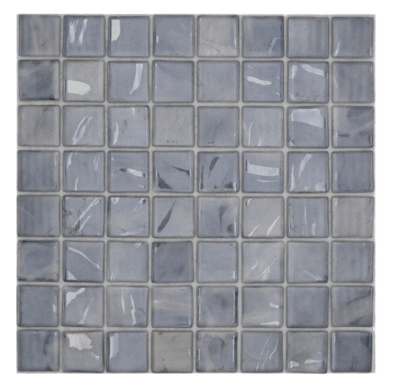 Handmuster mosaico piscina mosaico vetro tortora toni beige con tinta blu parete pavimento cucina bagno doccia - MOS220-71384U_m