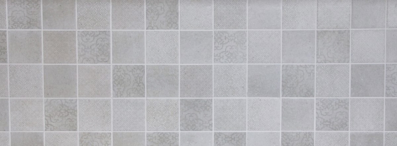 Retro vintage mosaico muro ceramica cemento look grigio mix piastrelle backsplash cucina - MOS22-CELLO