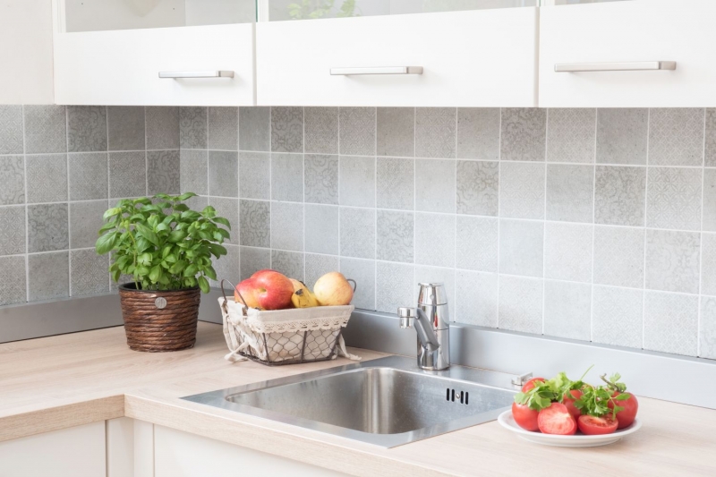 Retro vintage mosaico muro ceramica cemento look grigio mix piastrelle backsplash cucina - MOS22-CELLO