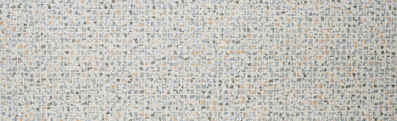 Mosaico di ceramica retro vintage bianco colorato fiori mosaico backsplash MOS18C-1401