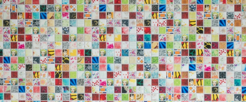 Mosaico di ceramica colorato piastrella di mosaico retro vintage POP UP Marilyn Monroe piastrella di mosaico MOS18D-1605