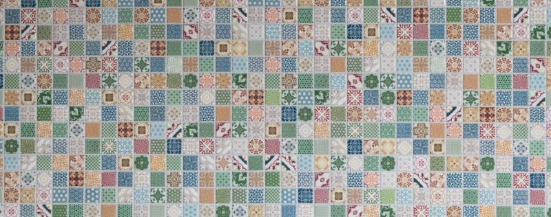 Mosaico di ceramica colorato tessere di mosaico aspetto spagnolo retro vintage MOS18D-1616