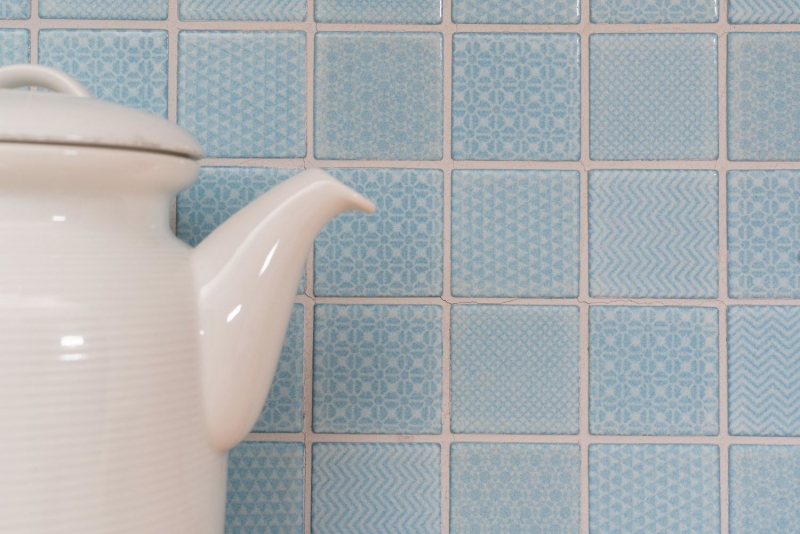 Piastrella di ceramica a mosaico azzurro ghiaccio BAGNO piastrelle piscina backsplash cucina MOS16-0402