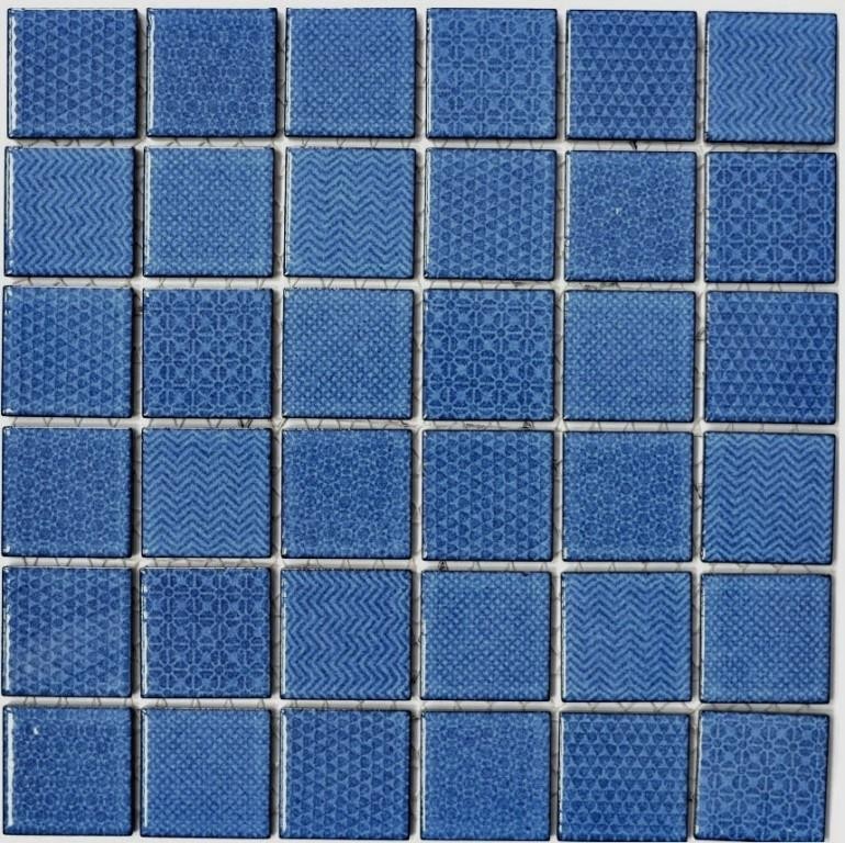 Piastrella a mosaico dipinta a mano AQUA BLUE BATH piastrella per piscina piastrella per specchio doccia piastrella per bagno MOS16-0404_m