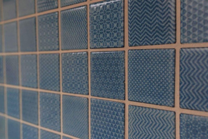 Piastrella di ceramica a mosaico blu BAD piscina blu piastrella specchio doccia bagno piastrella MOS16-0404