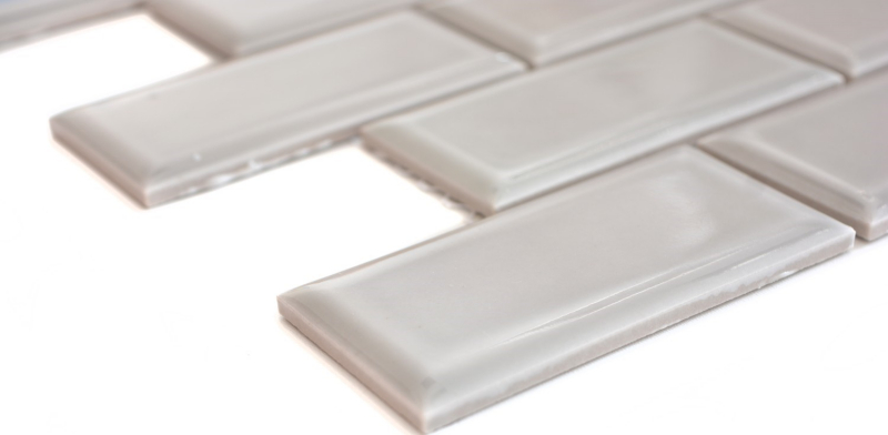 Metro Subway mosaico piastrelle ceramica pietra grigia backsplash cucina MOS26M-0202_f | 10 tappetini mosaico