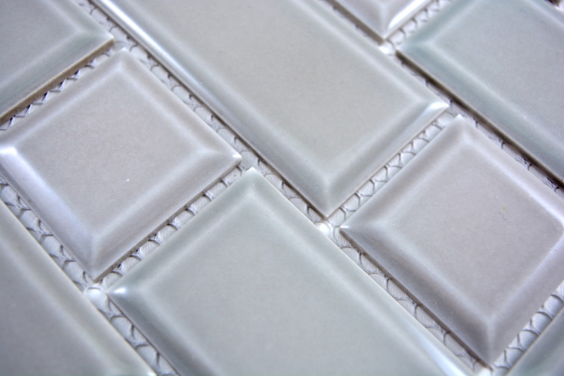 Metro Subway Tiles Grey Mud Facet Mosaic Tile Ceramic Tile Backsplash Kitchen Wall MOS26WM-0202