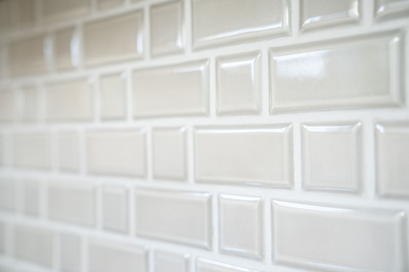 Metro Subway Tiles Grey Mud Facet Mosaic Tile Ceramic Tile Backsplash Kitchen Wall MOS26WM-0202