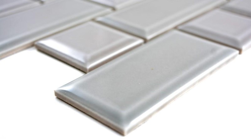 Metro Subway Tiles Grey Mud Facet Mosaic Tile Ceramic Tile Backsplash Kitchen Wall MOS26WM-0202