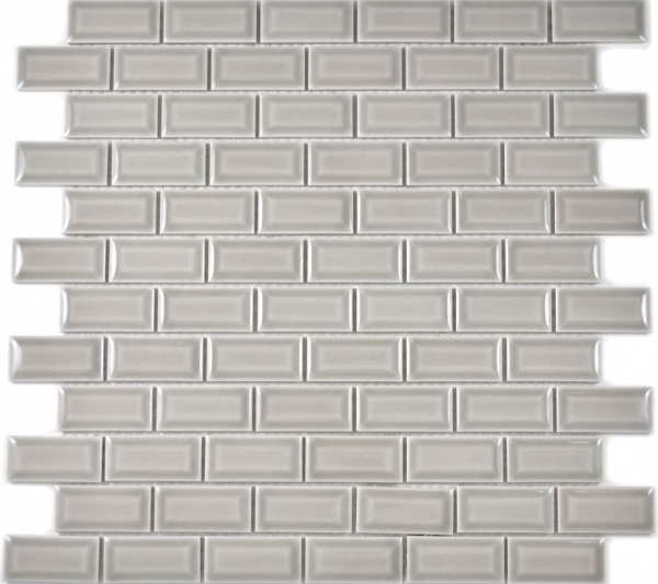 Campione a mano mini metro mosaico piastrelle ceramica backsplash pietra grigio MOS26-0204_m