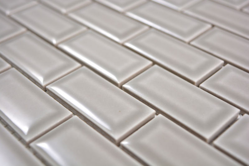 Campione a mano mini metro mosaico piastrelle ceramica backsplash pietra grigio MOS26-0204_m