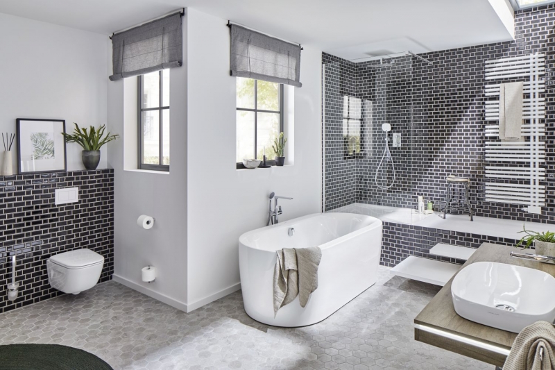 Metro Subway Tiles Black Facet Mosaic Tile Ceramic Tile Backsplash Cucina MOS26WM-0301